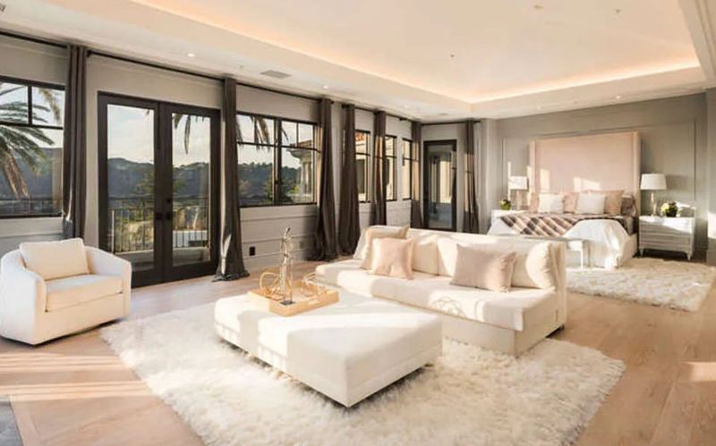 Living room with hillside views