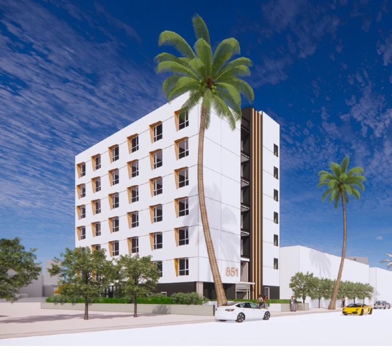 Seven-story apartment building