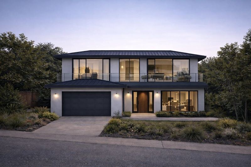 Two-story modern home
